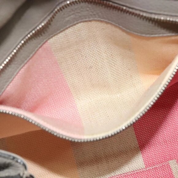 GUCCI Bamboo Daily Hand Bag Leather 2way Gray Silver 370831 Auth BA4687 - Picture 13 of 16